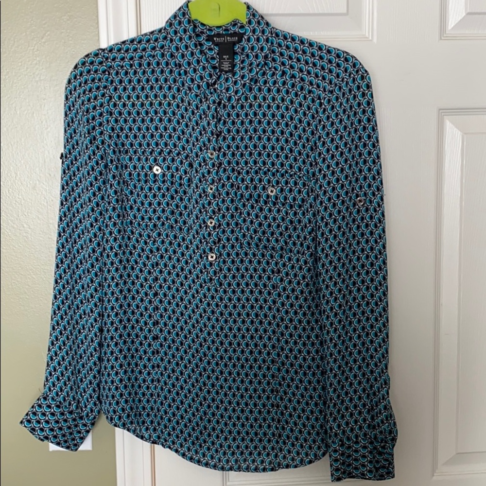 White House Black Market Silk button down